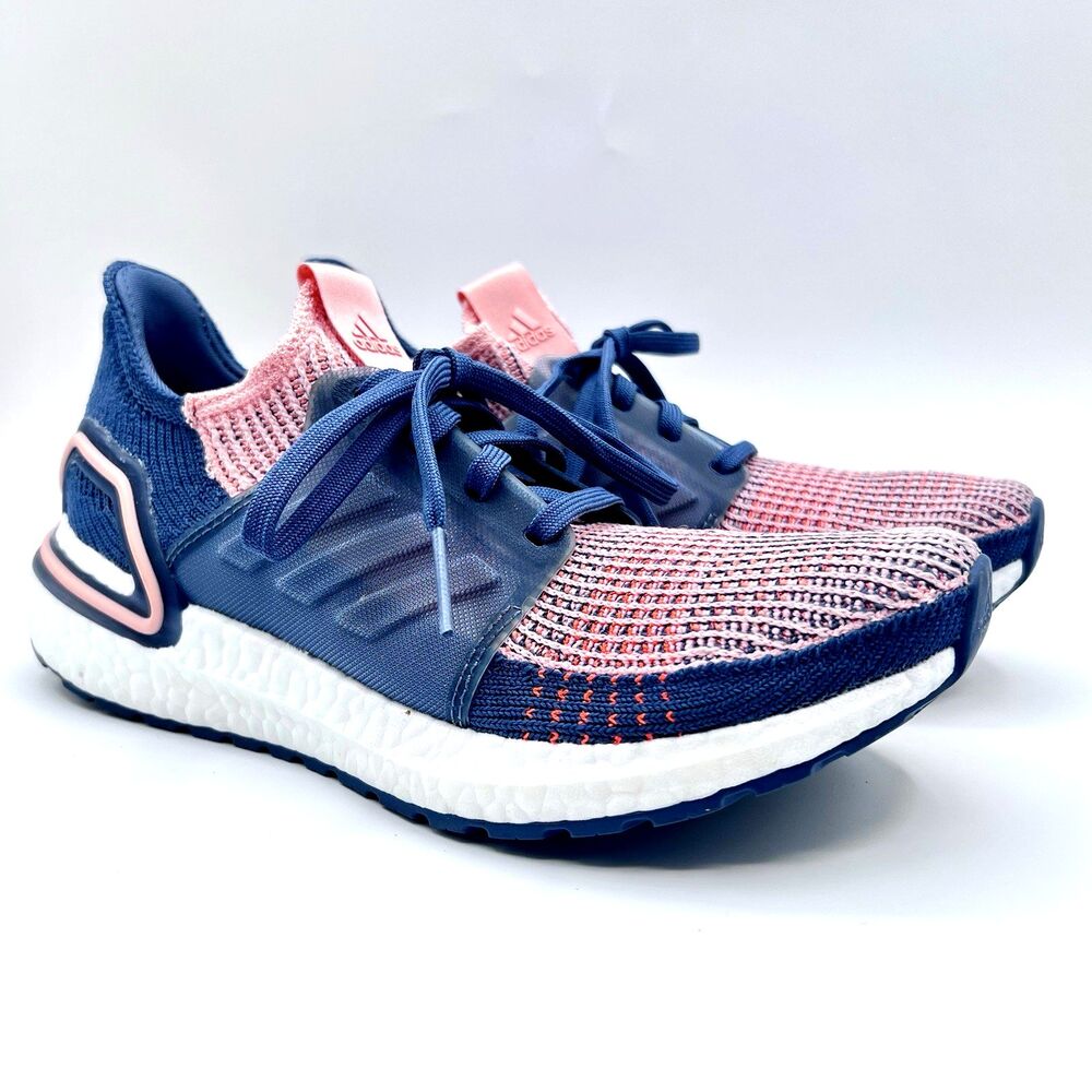 Adidas UltraBoost 19 Primeknit Boost Running Shoes Glow Pink Tech Ink G54013 Sz7